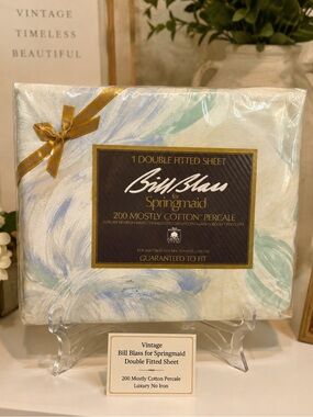 vintage Bill Blass for Springmaid double fitted sheet package